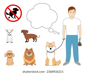Sign of clean after pet and a speech balloon