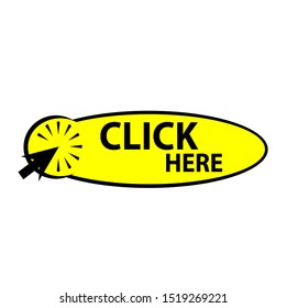 sign of click here with arrow point