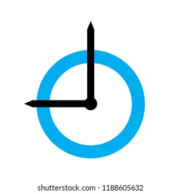 sign clock vector icon