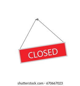 Sign CLOSED vector. Stickers. EPS8