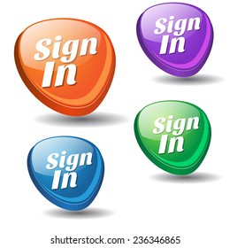 Sign In Colorful Vector Icon Design