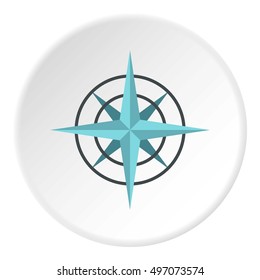Sign of compass icon. Flat illustration of sign of compass vector icon for web