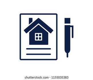 sign contract glyph icon , designed for web and app