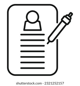 Sign contract icon outline vector. Human work. Team job