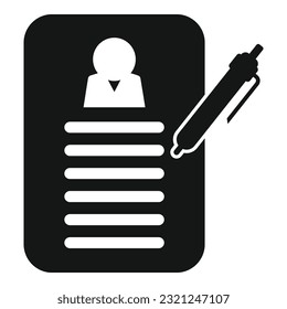 Sign contract icon simple vector. Human work. Team job