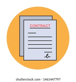 sign contract icon vector design template