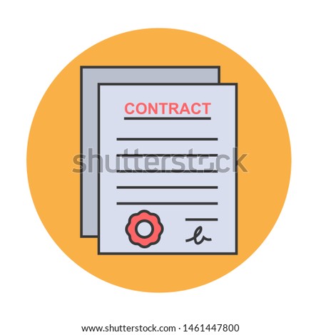 sign contract icon vector design template