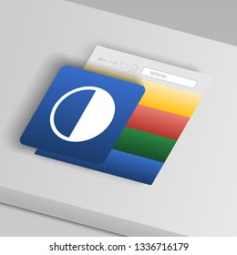 sign of contrast icon. From collection button icons