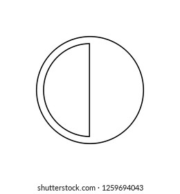 sign of contrast icon. Element of web for mobile concept and web apps icon. Thin line icon for website design and development, app development