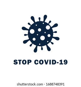 Sign of coronovirus. Stop coronavirus. Pandemic. Vector.