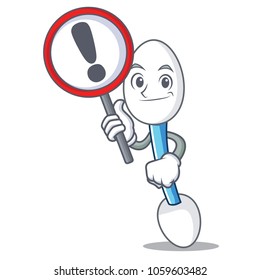 With sign cotton swab character cartoon