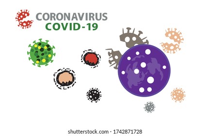 Sign of  Covid-19,Coronavirus outbreak  symptom all over the world.
