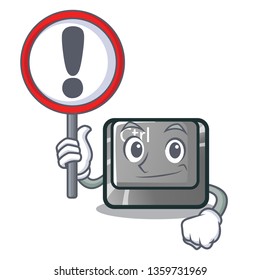 With sign ctrl button in the cartoon shape