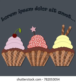 The sign of cupcakes