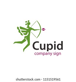 sign Cupid, Cupid with bow and flower arrows