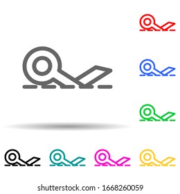 Symbol in mehrfarbigem Stil signieren. Einfache dünne Linie, Vektorillustration von Web-Icons für i und ux, Website oder mobile Applikationen