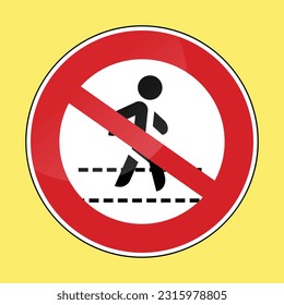 sign danger crossing stop no walk babakan safety  picung 
