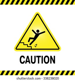 Watch Your Step Sign Vector Stock Vector (Royalty Free) 482749057