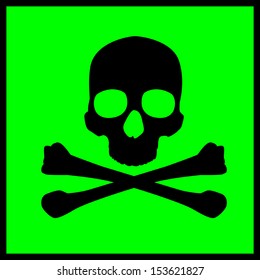 sign of danger to life. skull and crossbones