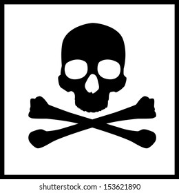 sign of danger to life. skull and crossbones