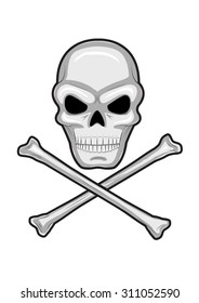 sign of danger to life. skull and crossbones. EPS10