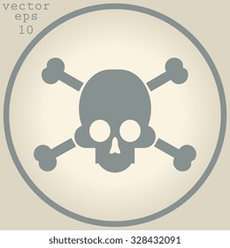 sign of danger to life. skull and crossbones