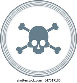 sign of danger to life. skull and crossbones