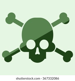  sign of danger to life. skull and crossbones