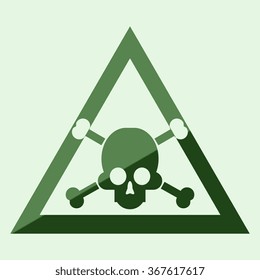 sign of danger to life. skull and crossbones