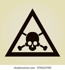 sign of danger to life. skull and crossbones