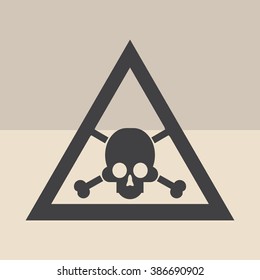 sign of danger to life. skull and crossbones