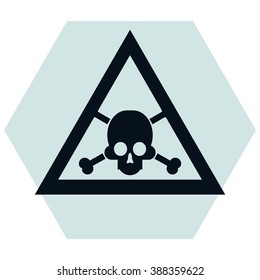 sign of danger to life. skull and crossbones