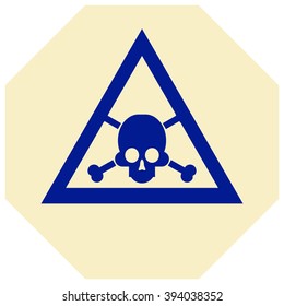 sign of danger to life. skull and crossbones