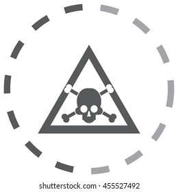 sign of danger to life. skull and crossbones