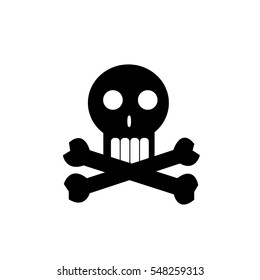 sign of danger to life. skull and crossbones - vector illustrator