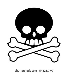 Sign of danger to life. Skull and crossbones - vector illustrator