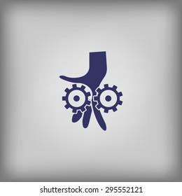 sign of danger the possibility of grip limbs icon 