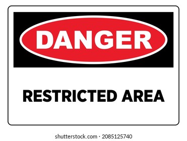 sign danger restricted area security