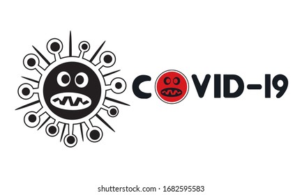 Sign of a dangerous anti coronavirus, Coronavirus sign, Anti Covid-19.