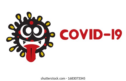 Sign of a dangerous anti coronavirus, Coronavirus sign, Anti Covid-19.