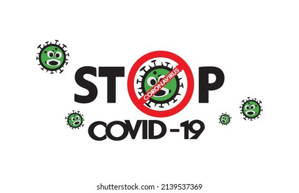Sign of a dangerous anti coronavirus Coronavirus sign Anti Covid-19.