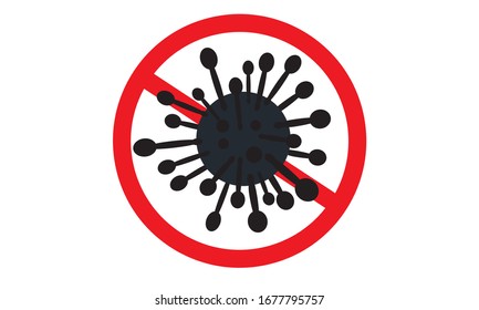 Sign of a dangerous anti coronavirus,Coronavirus sign,Anti Covid-19.