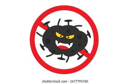 Sign of a dangerous anti coronavirus,Coronavirus sign,Anti Covid-19.
