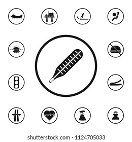 sign dangerously high temperature icon. Detailed set of Warning signs icons. Premium quality graphic design sign. One of the collection icons for websites, web design, mobile app on white background