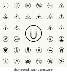 sign is dangerously mannered icon. Warning signs icons universal set for web and mobile