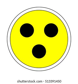 sign deaf driver, attention caution road sign sticker on the car of a deaf driver, a yellow circle with big black dots inside, vector