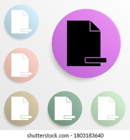 sign delete document badge color set. Simple glyph, flat vector of web icons for ui and ux, website or mobile application