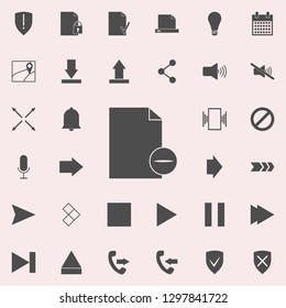 sign delete sheet icon. web icons universal set for web and mobile