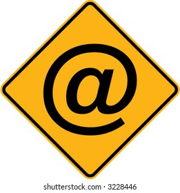 A sign depicting the email symbol