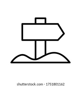 Unterschreiben Sie in der Wüste Symbol. Einfache Linie, Umrisslinien, Vektorelemente von Wildnissymbols für i und ux, Website oder mobile Anwendungen
